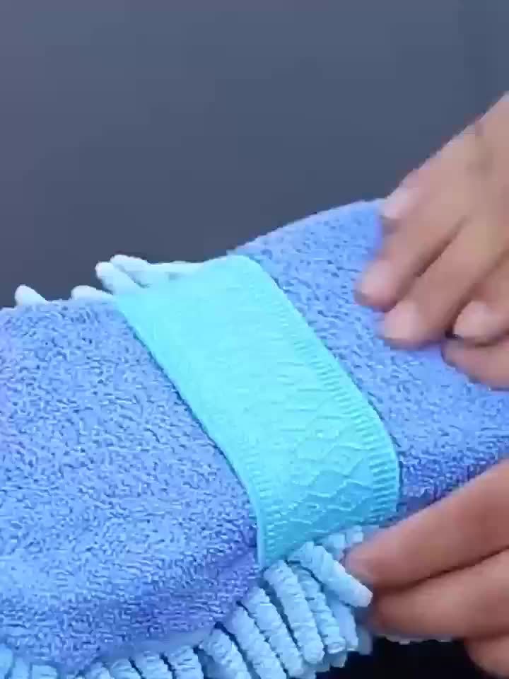 Luva para Lavagem de Carros de Microfibra Chenille Ultra-Absorvente.