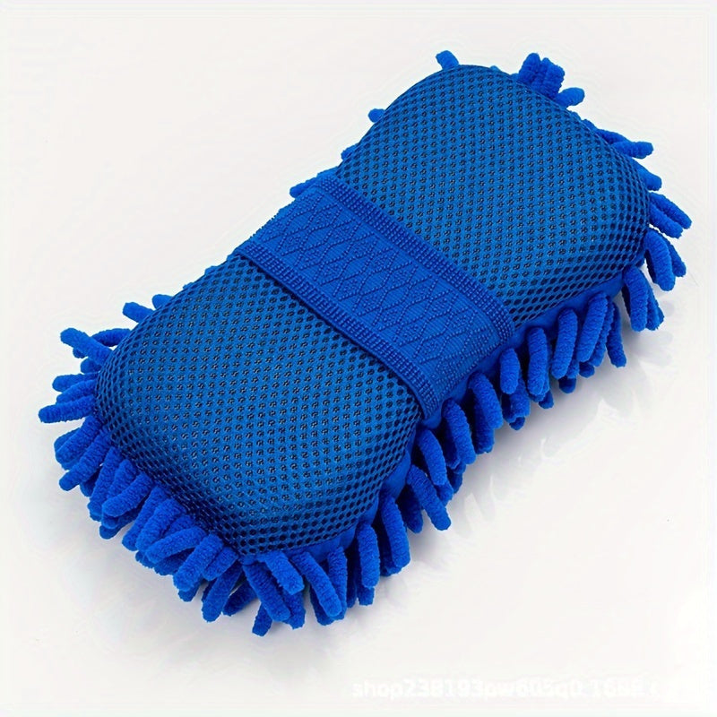 Luva para Lavagem de Carros de Microfibra Chenille Ultra-Absorvente.