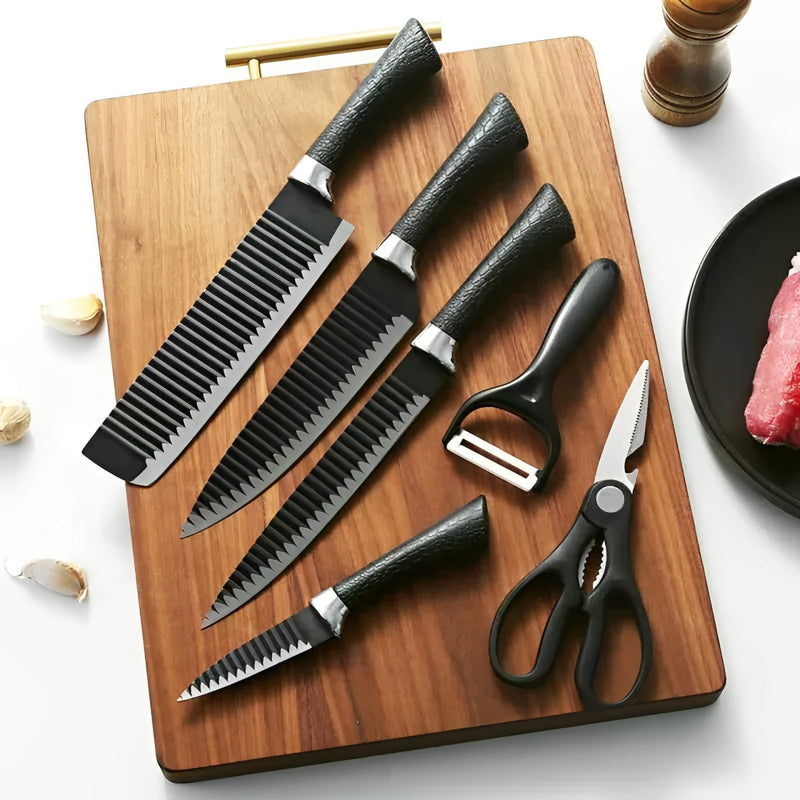 Kit facas de cozinha Antiaderente - BlackLux ✔️