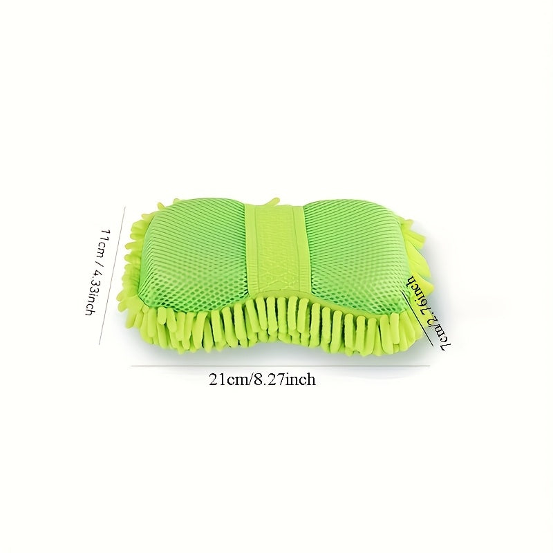 Luva para Lavagem de Carros de Microfibra Chenille Ultra-Absorvente.