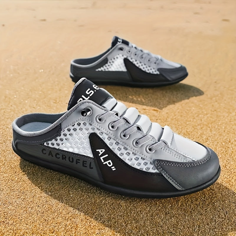 Sandálias de Salto para Homens - Estilo Casual com Material PU Respirável e Sola de PVC Durável