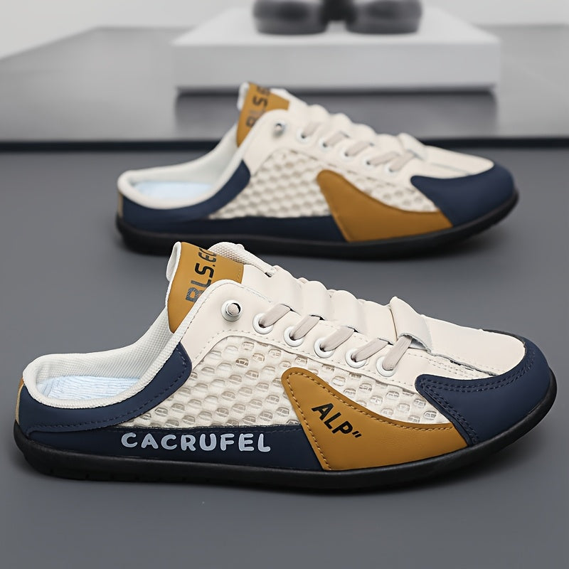 Sandálias de Salto para Homens - Estilo Casual com Material PU Respirável e Sola de PVC Durável