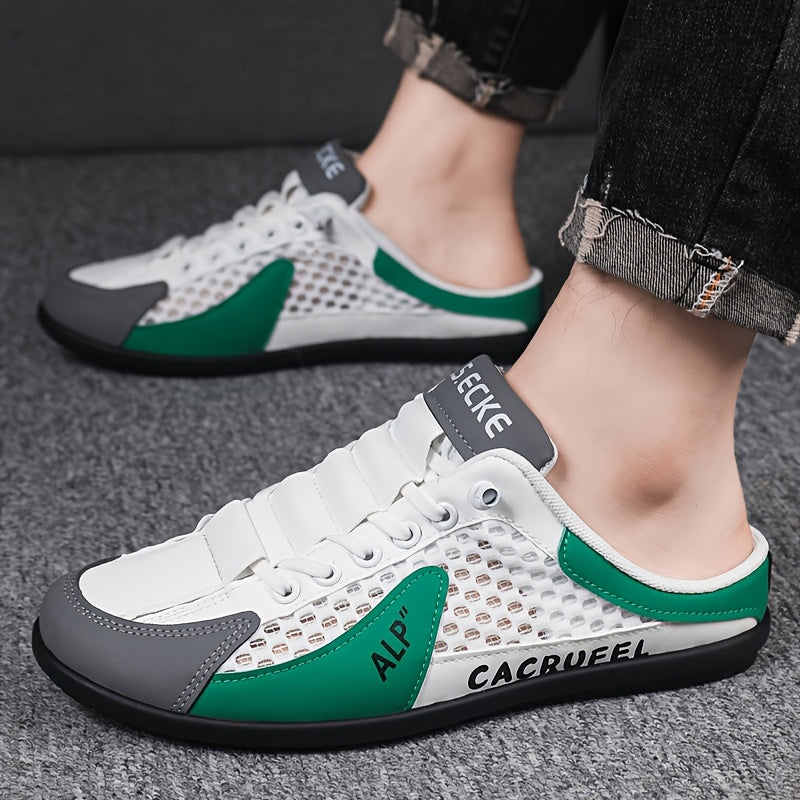 Sandálias de Salto para Homens - Estilo Casual com Material PU Respirável e Sola de PVC Durável