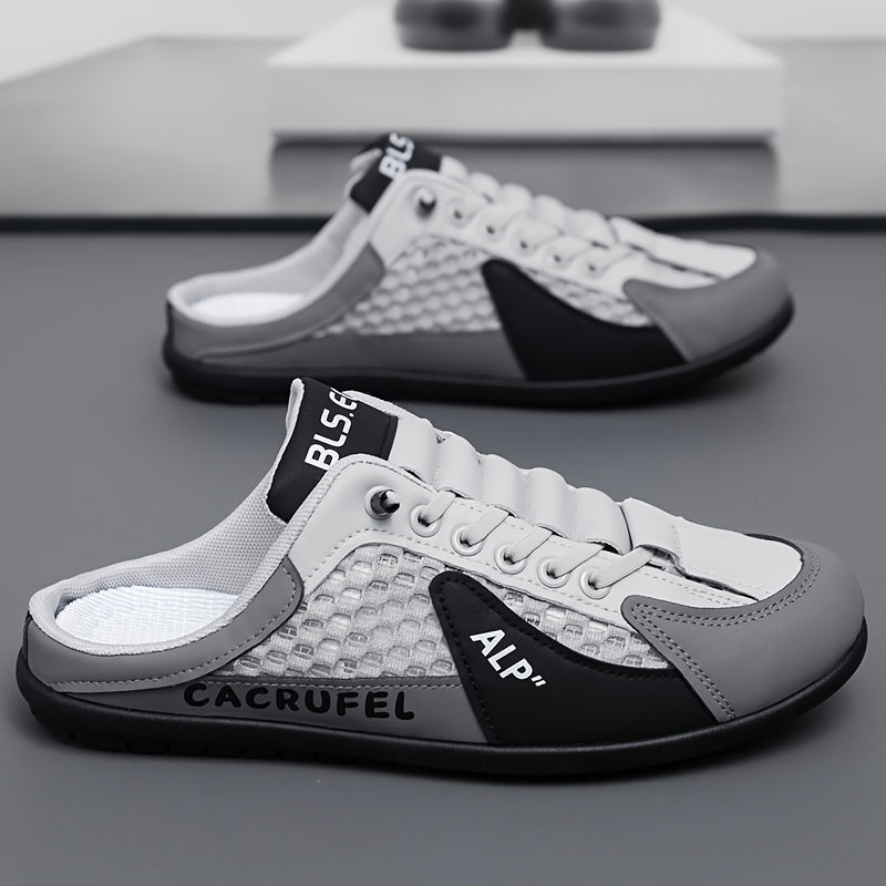 Sandálias de Salto para Homens - Estilo Casual com Material PU Respirável e Sola de PVC Durável