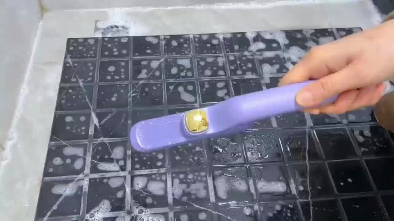 Escova de limpeza de azulejos 3 em 1 para banheiro e cozinha, rotação de 360 graus, escova de limpeza de vãos - cerdas duras, esfregão de parede e piso