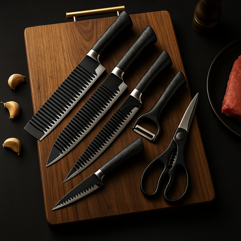 Kit facas de cozinha Antiaderente - BlackLux ✔️