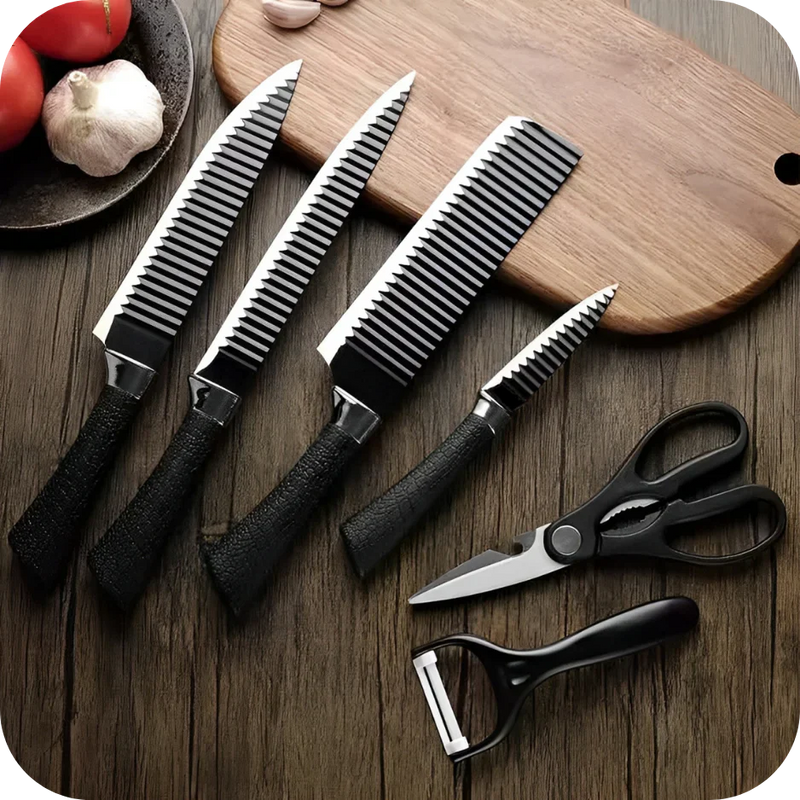 Kit facas de cozinha Antiaderente - BlackLux ✔️