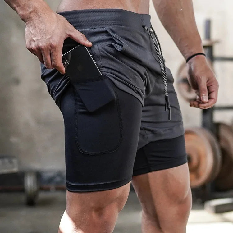 Shorts de Corrida Camuflados para Homens - Variante: Verde Camuflado