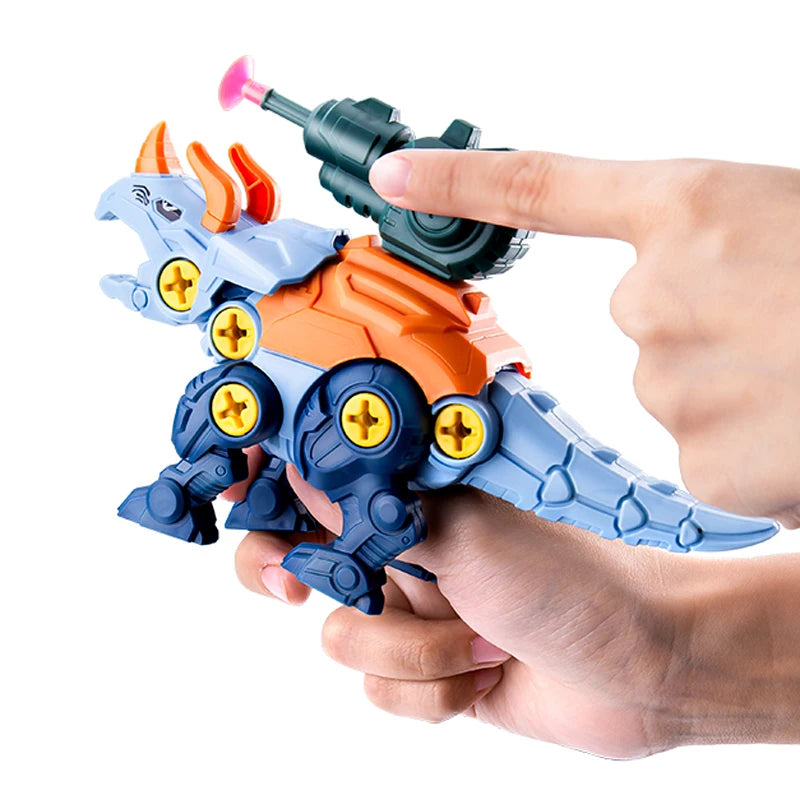 Brinquedos de dinossauros para bebês 3 em 1, faça você mesmo, parafusar, porcas de montagem, conjuntos de modelos, blocos seguros, educativos para crianças pequenas