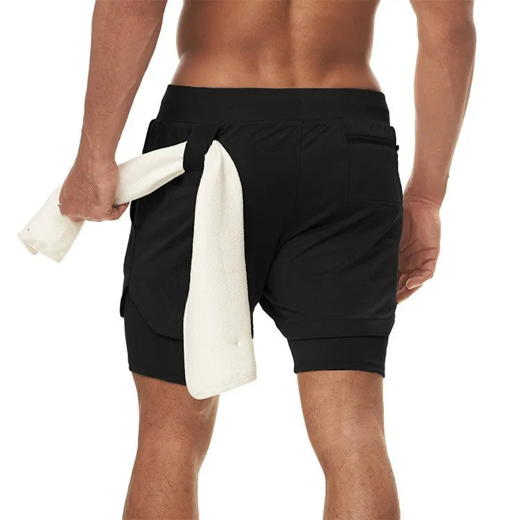 Shorts de Corrida Camuflados para Homens - Variante: Verde Camuflado