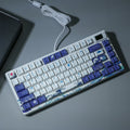 Teclado Mecânico Gamer com Fio com Tela OLED | Teclas Hot-Swap | Iluminação RGB Pudding | Compatível com PC, Computador e Laptop