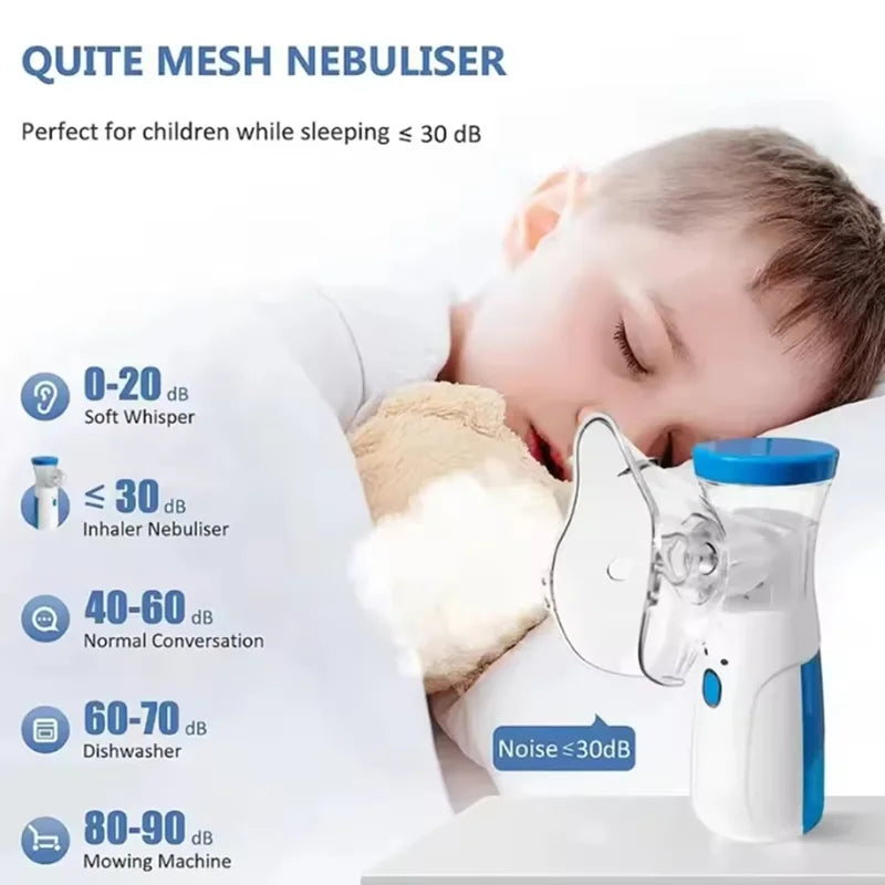 Nebulizador Médico Portátil USB – Alívio Silencioso e Poderoso para Sua Respiração, a Qualquer Hora e Lugar!