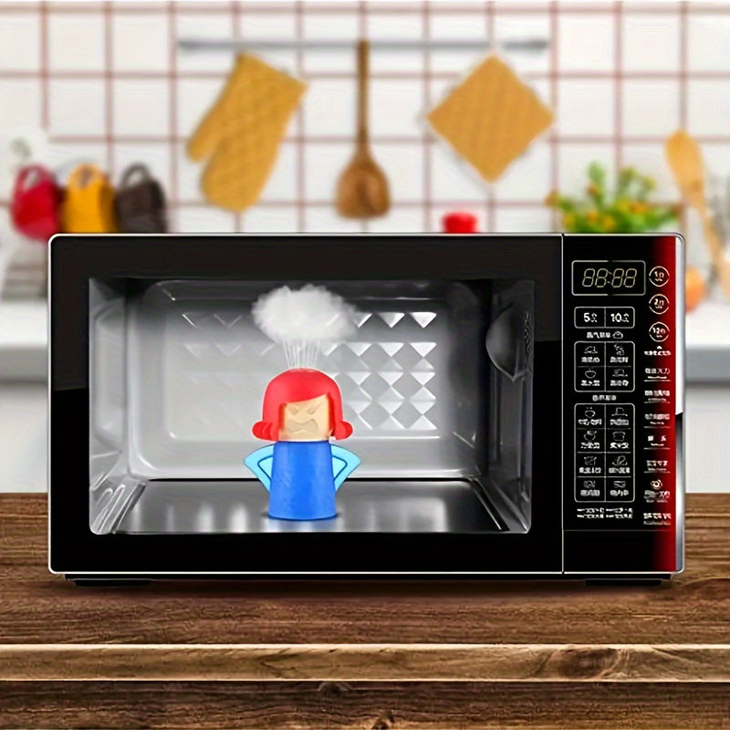 Angry Mama: Limpador de Micro-ondas com Vapor – Eficiente, Sem Químicos e Super Divertido!