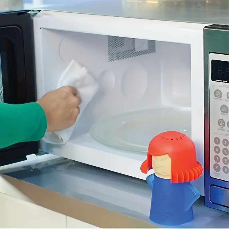 Angry Mama: Limpador de Micro-ondas com Vapor – Eficiente, Sem Químicos e Super Divertido!