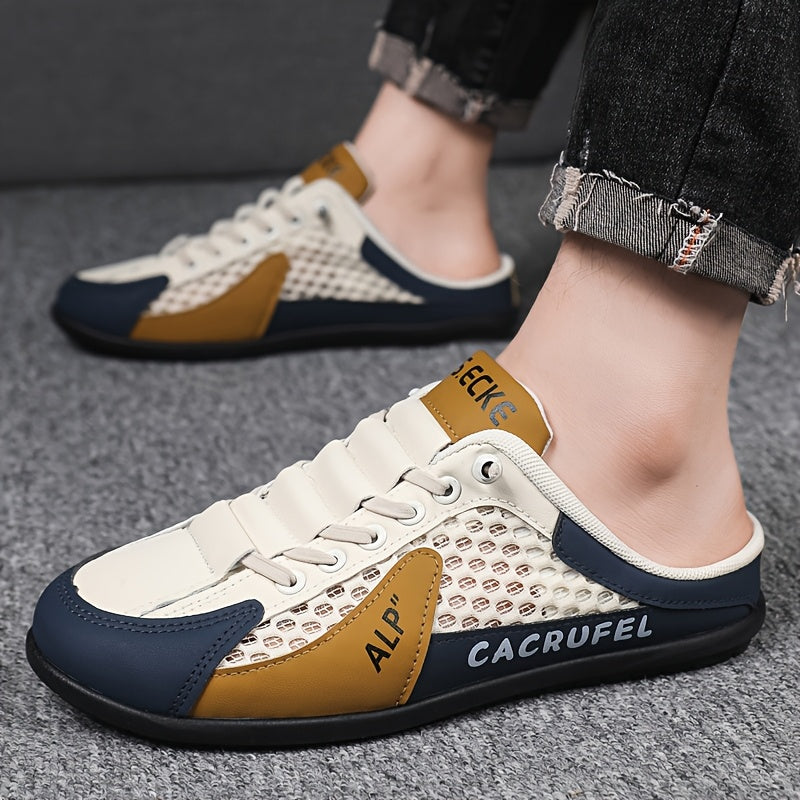 Sandálias de Salto para Homens - Estilo Casual com Material PU Respirável e Sola de PVC Durável