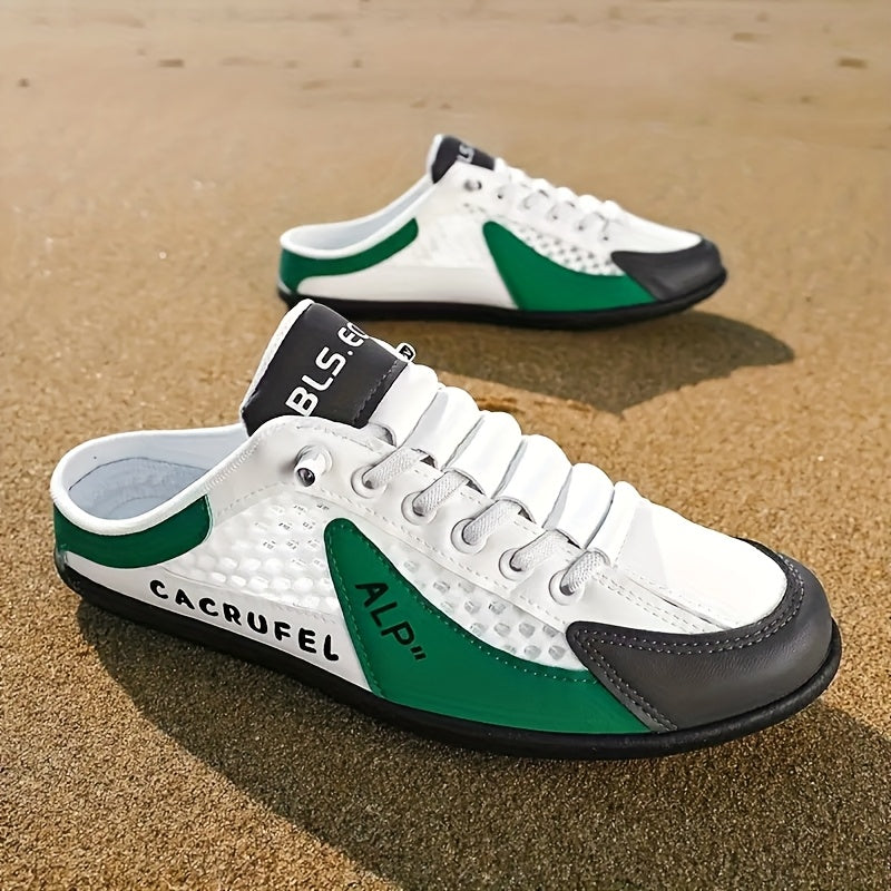 Sandálias de Salto para Homens - Estilo Casual com Material PU Respirável e Sola de PVC Durável