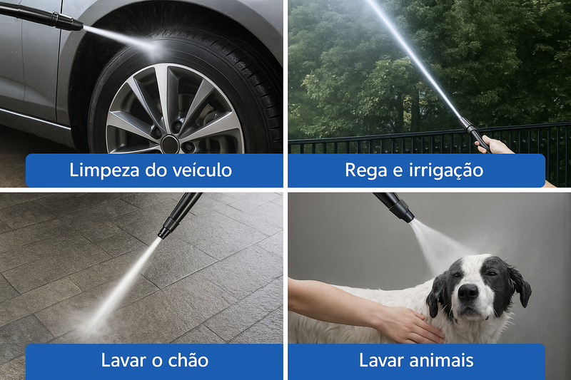 💦 Pistola de Água de Alta Pressão – Potência, Versatilidade e Conforto em Suas Mãos!