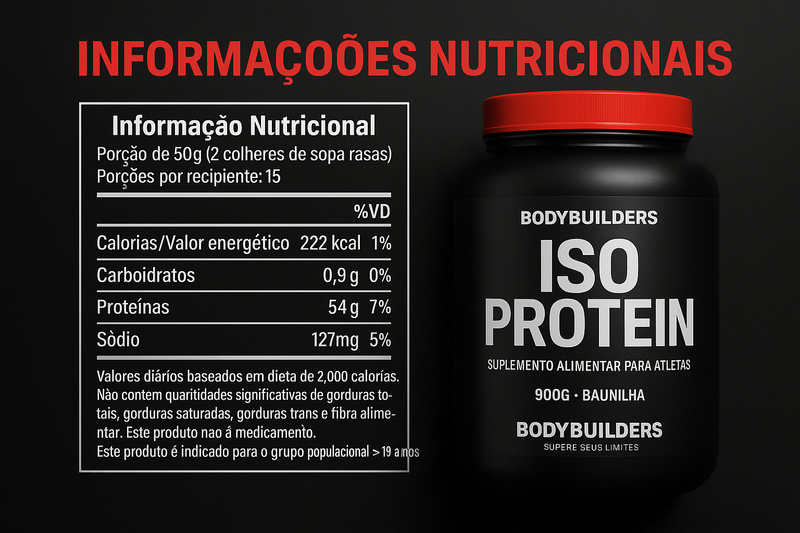 Informações Nutricionais ISO Protein - Texto Nítido