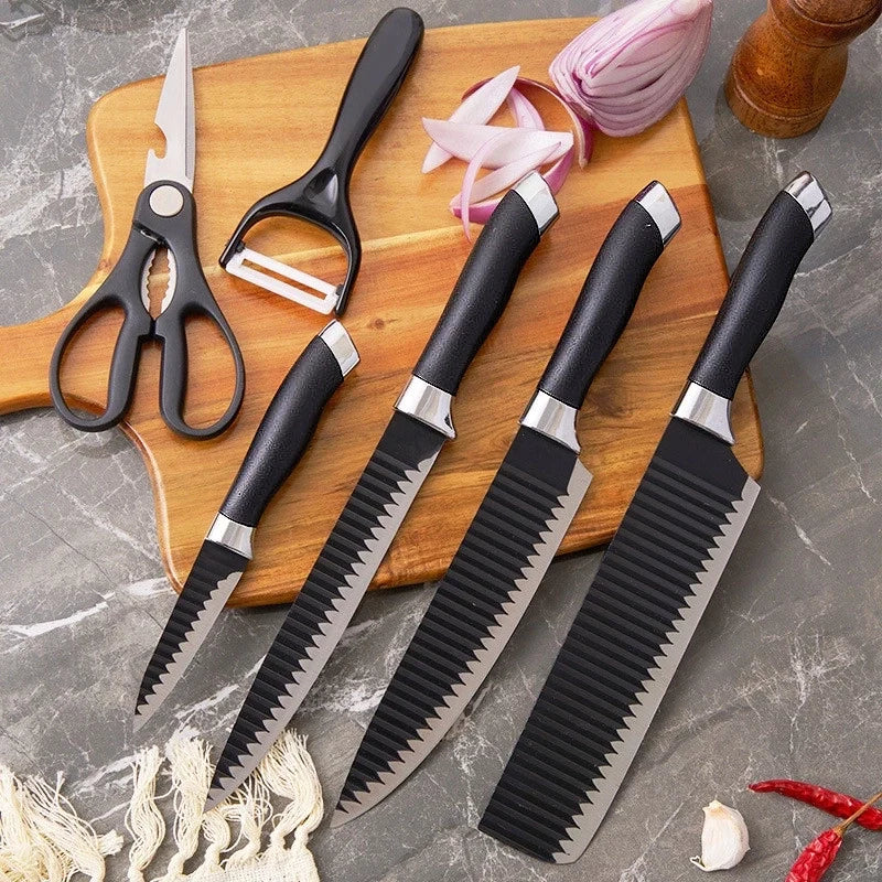 Kit facas de cozinha Antiaderente - BlackLux ✔️