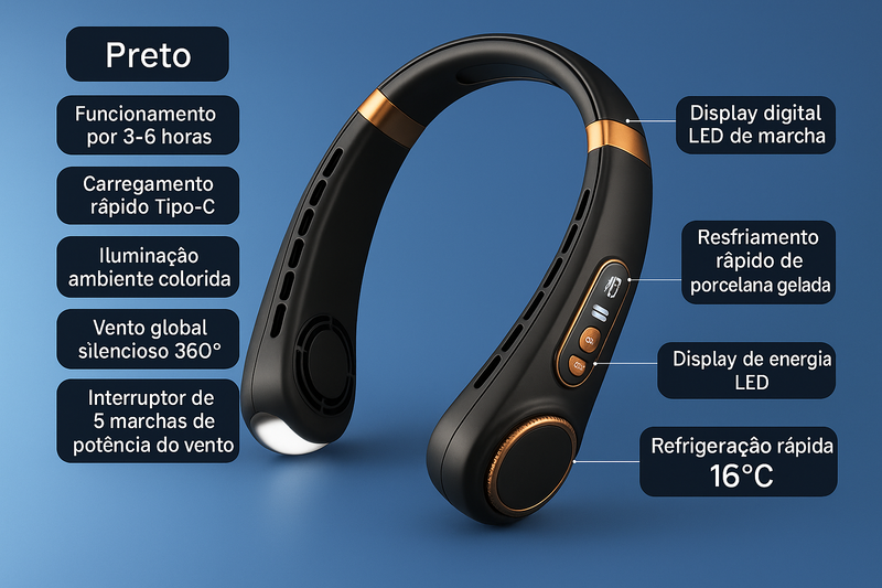 Ventilador Preto - Características